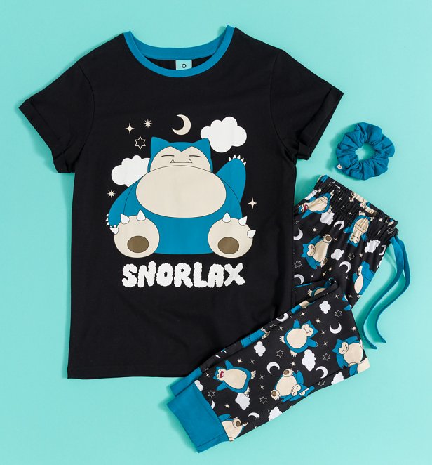 Women's Pokemon Snorlax Pyjamas with Scrunchie