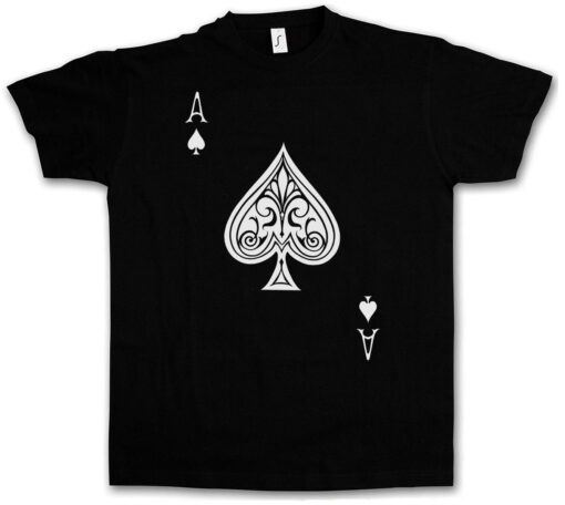 Ace Of Spades Ii - Spade Ace Card Poker Real Casino Las Karte Hold Em T Shirt