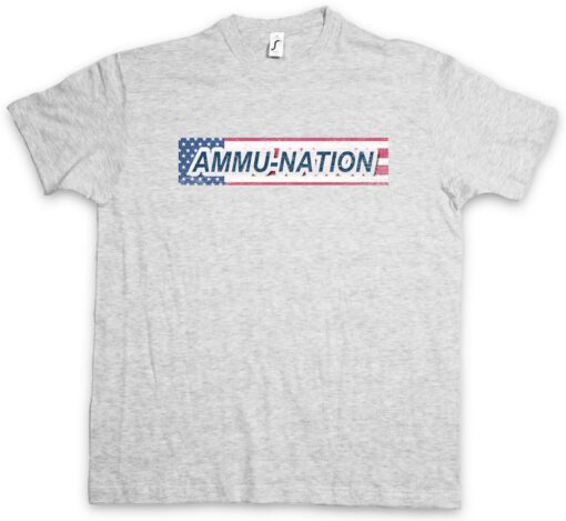 Ammu Logo Nation Pc Video Game Gun Symbol Badges Shop T Shirt