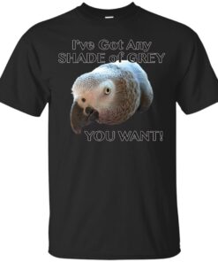 Any Shade of Grey African Grey Parrot Cotton T-Shirt