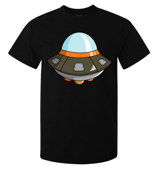 (Available Woman) Black Is Cute Flying Saucer Ufo Funny Aliens Best Men T Shirt