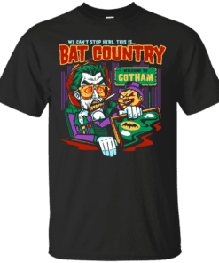 Bat Country Penguin Design Cotton T-Shirt