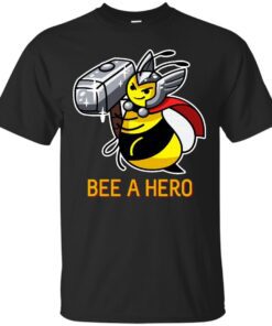 Bee a Hero with border Cotton T-Shirt