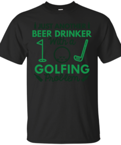 Beer Drinker Golfing golfing Cotton T-Shirt