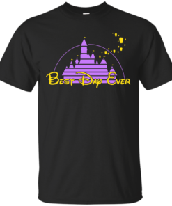 Best Day Ever purple and gold Cotton T-Shirt