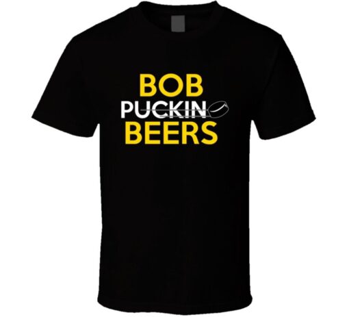 Bob Beers Boston Hockey Puckin T Shirt