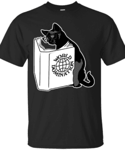 Cat World Domination Cotton T-Shirt