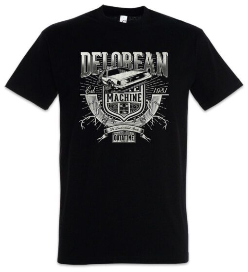 Delorean Time Machine - Fox Back To The Future Michael Cars T Shirt