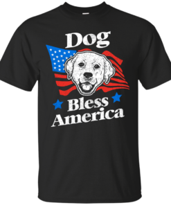 Dog Bless America Cotton T-Shirt