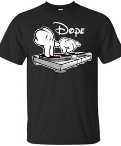 Dope Cartoon DJ Hands Cotton T-Shirt