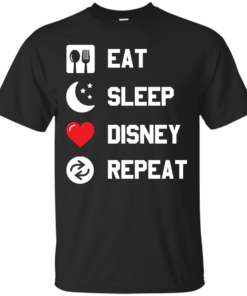 Eat Sleep Disney Repeat Cotton T-Shirt