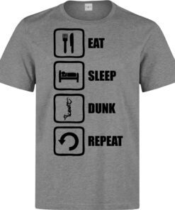 Eat Sleep Style Dunk Basketball Repeat (Available For Women) Gray Men T Shirt