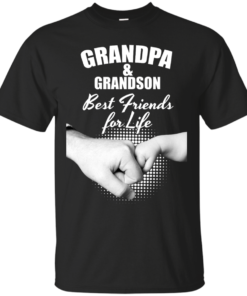Grandpa and Grandson best friends for life Cotton T-Shirt