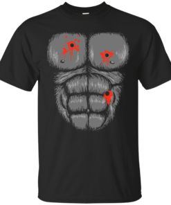 Harambe Halloween Costume T Gunshot Gorilla Chest Tee Cotton T-Shirt