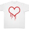 Hearts Bleeding Heart I Bloody Splatter Tattoo Valentine Gore T Shirt