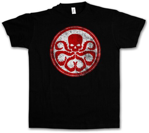 Hydra Ii Vintage Logo - Nick Fury Shield Agent Marvel Comic Movie T Shirt