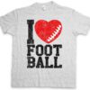 I Love Football I Love Hearts Heart Addict Addiction Ball Of The Foot T Shirt