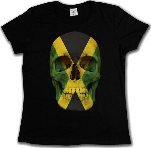 Jamaica Jamaica Skull Flag - Bob Marley Jamaika Rasta Irie T T Shirt