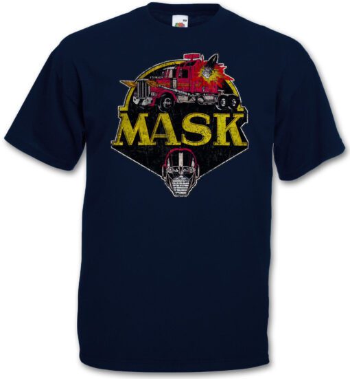 Mask Logo Vintage - Retro Cartoon Television Series Kult 80 Mask T Shirt
