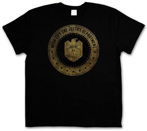 Mega City One Justice Department Logo Tee I - Judge Dredd Comic Eagle Department T Shirt