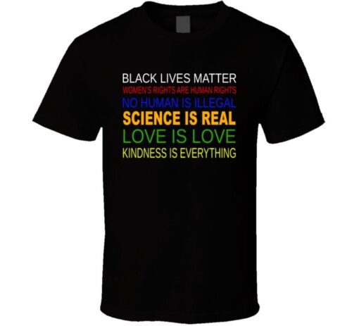 Not My President Tom Hanks Science Is Black Real Lives Matter Anti Trump T T Shirt