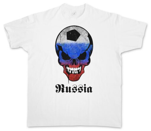 Russia Football Skull Flag - Russian Hooligan Fan T Shirt