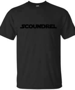 Scoundrel black text Cotton T-Shirt