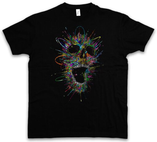 Screaming Skull Ii - Rockabilly Tattoo Art Dead Skeleton Rosas Artist T Shirt