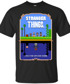 Stranger Things Mario Bros 2 Pixel Art Mashup Cotton T-Shirt