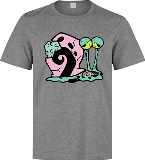 T Gray Top Quality Sponge Bob Garry Snail Men Zombie Art T Shirt