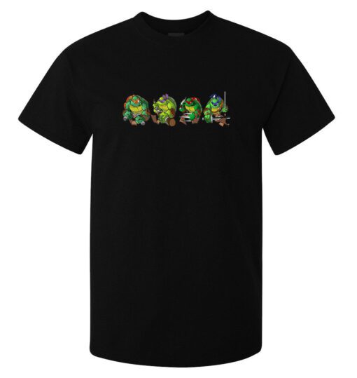 Teenage Mutant Ninja Turtles Black Top Artwork Minimalist Men T Shirt