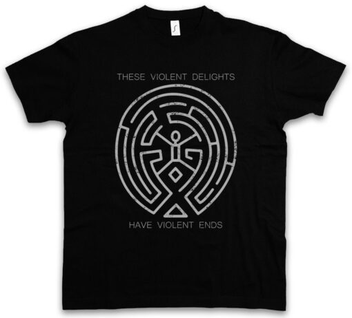 These Violent Delights Westworld Tattoo Circle Maze Head Maze T Shirt