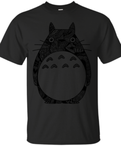 Totoro Zentangle Cotton T-Shirt