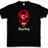 Turkey Football Skull Flag - Türkiye Fan Hooligan T Shirt