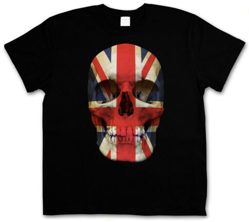 Union Jack Skull Uk Flag - Head Of Death Great Britain England Mod T Shirt