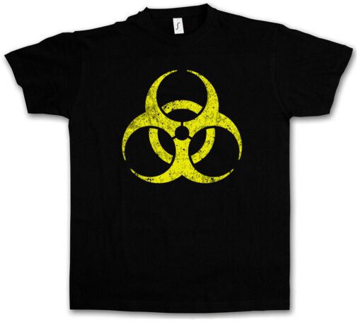 Vintage Black Biohazard Symbol - Gothic Gothic Cyber ​​Tbbt Hardcore Logo T Shirt