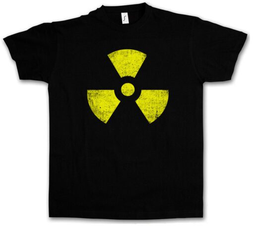 Vintage Black Radioactive Symbol - Gothic Gothic Cyber ​​Tbbt Hardcore Logo T Shirt