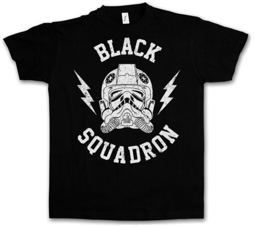 Vintage Black Squadron Ii Tee - Tie Pilot Star Wars Imperial Interceptor T Shirt