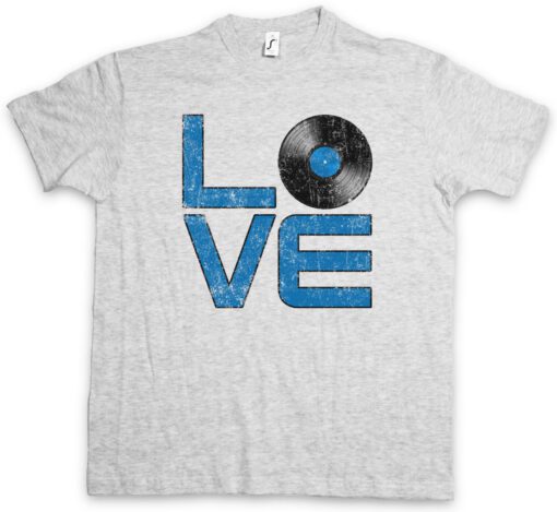 Vinyl Club I Love Music Retro Disco Turntable Dj Mc Menta Disco T Shirt