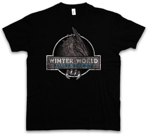 Winter World Game Of Thrones Nightking Blue Dragon White Walkers T Shirt