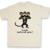 Yours Look Back! Three Headed Monkey The Monkey Caribbean Secret Game T Shirt