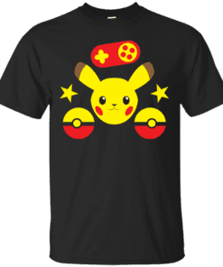 little yellow gamer pocket monster pikachu Cotton T-Shirt