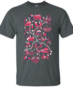 the walking dead map Cotton T-Shirt